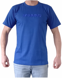 Spinning® Embroidery Unisex Shirt Blue-2
