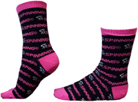 High Sock Spinning® Black/Pink Large
